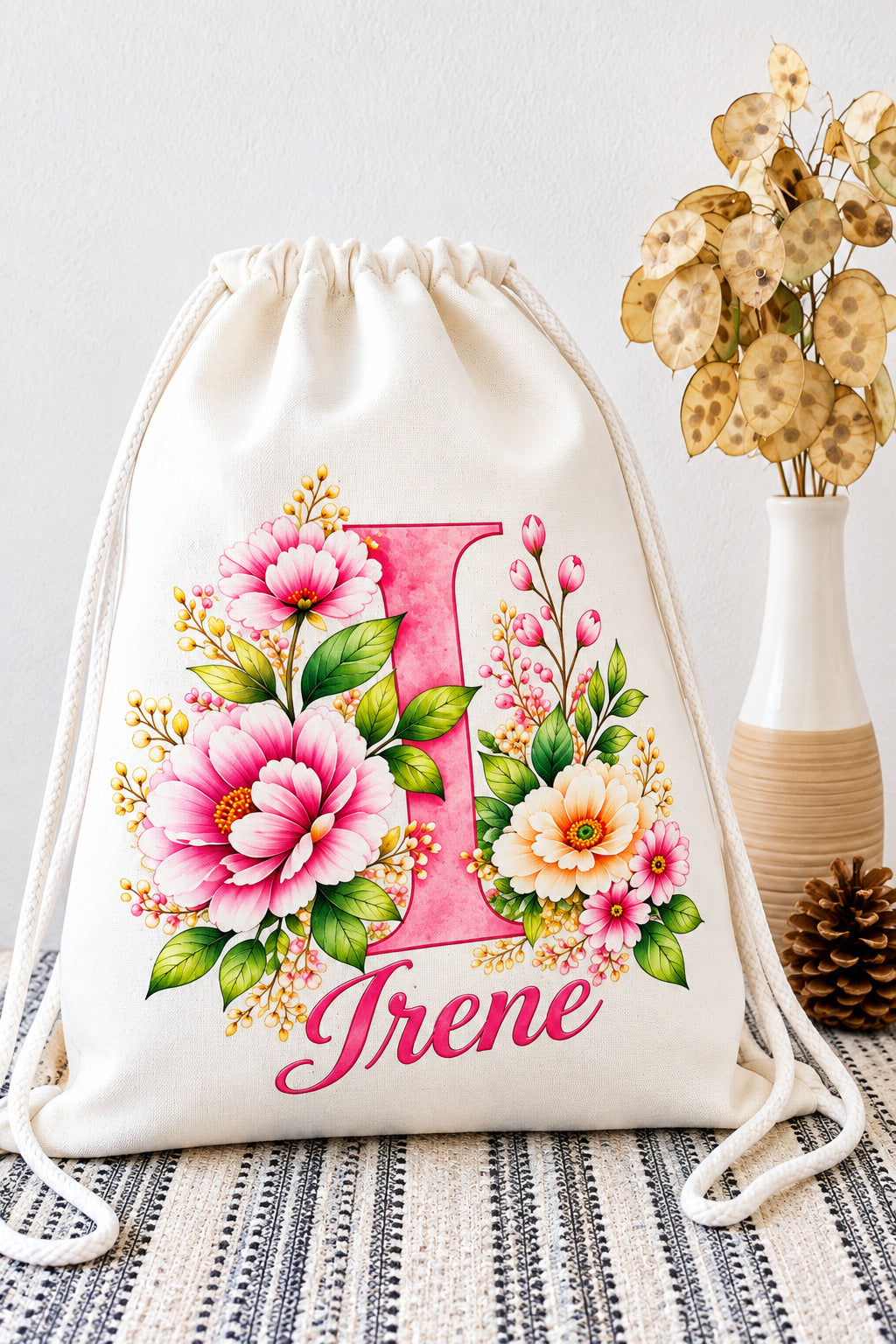 Rucsac din bumbac personalizat cu nume